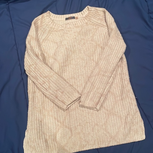 Dex | snake foil gold long sleeve sweater, Chunky knit, Beige w/sheen, Women’s L - Picture 9 of 11